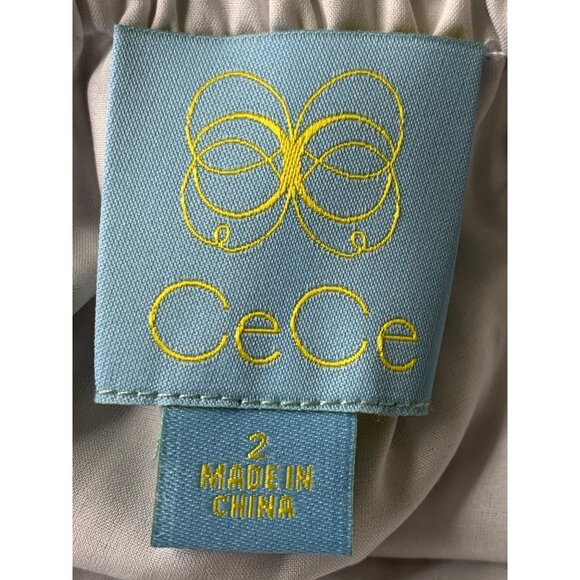 CeCe Indigo Sky Off-The-Shoulder Embroider Dress Mini Size 2 NWT - Picture 7 of 10